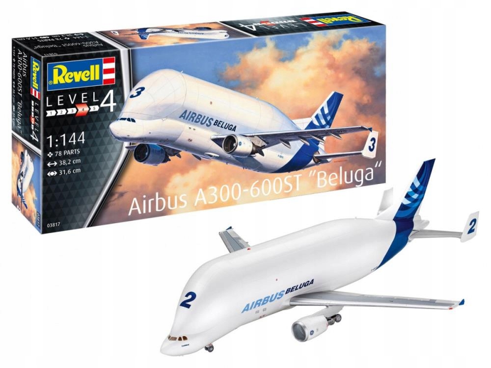 Model Plastové Letadlo Airbus A300-600ST Beluga 1/144