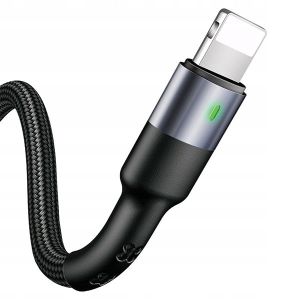 Usams Kabel pleciony U26 lightning 1m1szt. for set 2A Fast Charging czarny/