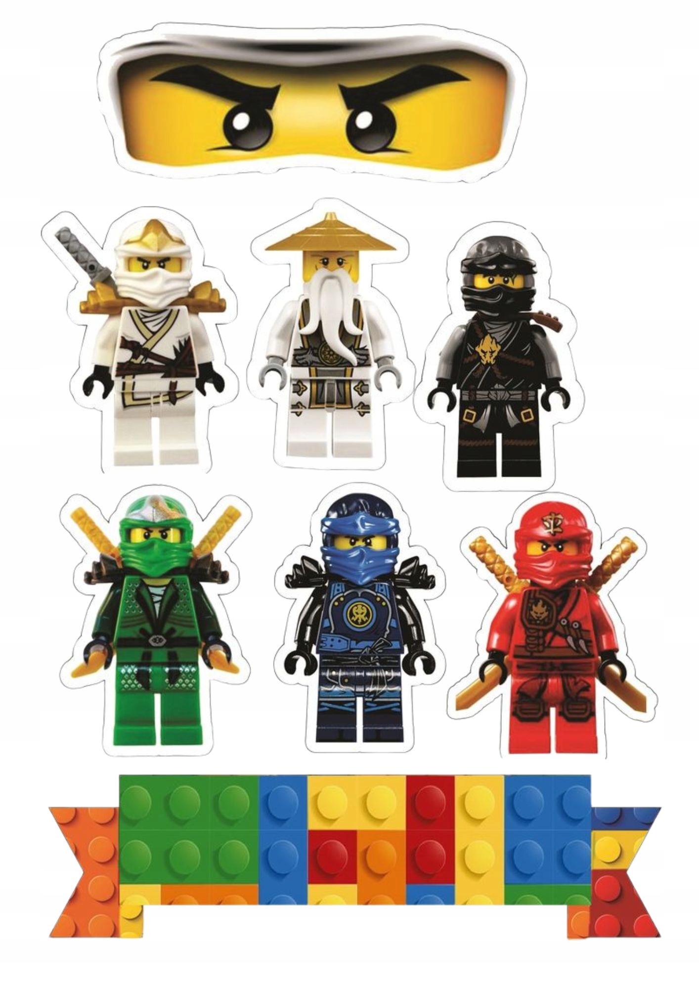 Wydruk na masie cukrowej Lego Ninjago imię