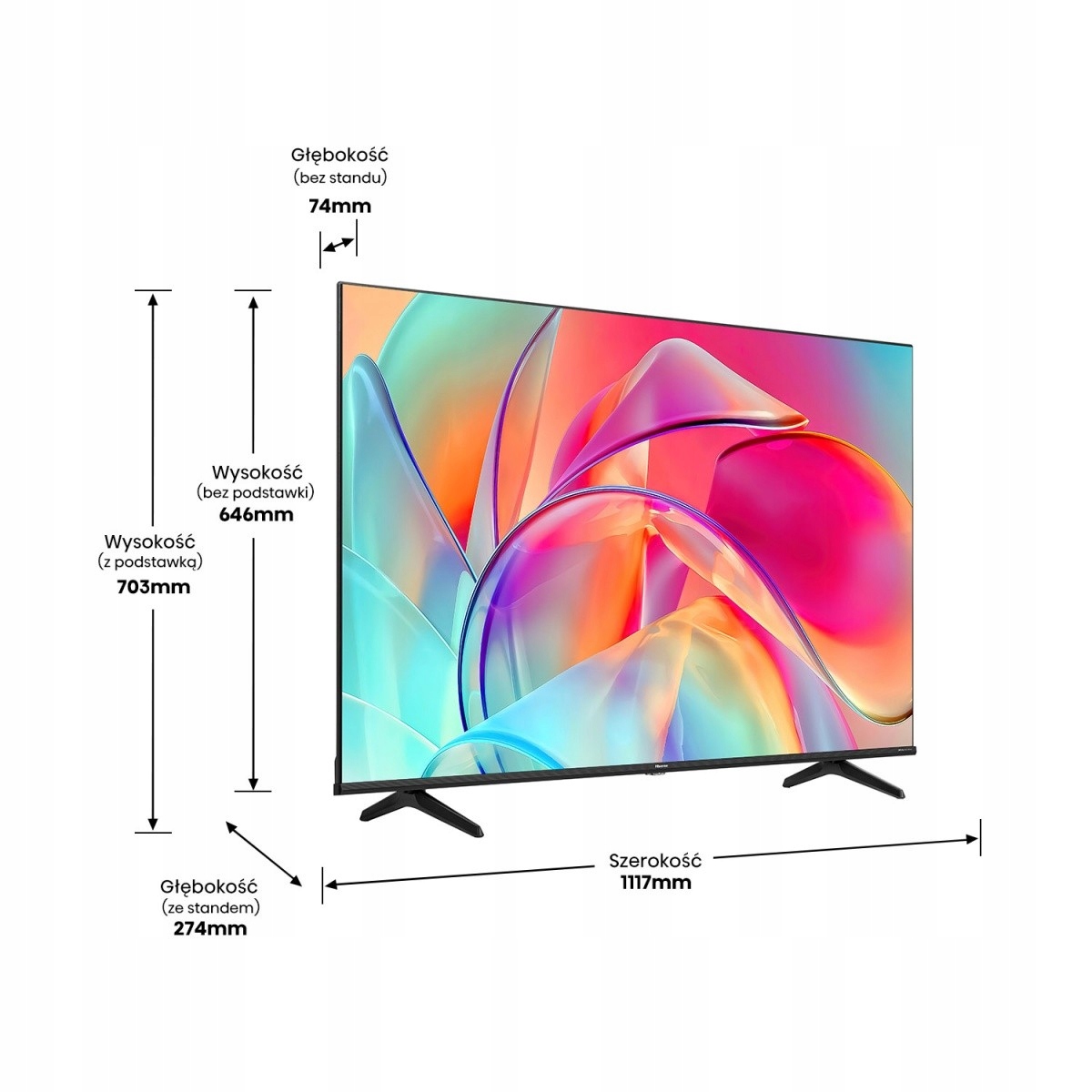 HISENSE Telewizor QLED 50 cali 50E7KQ Model 50E7KQ