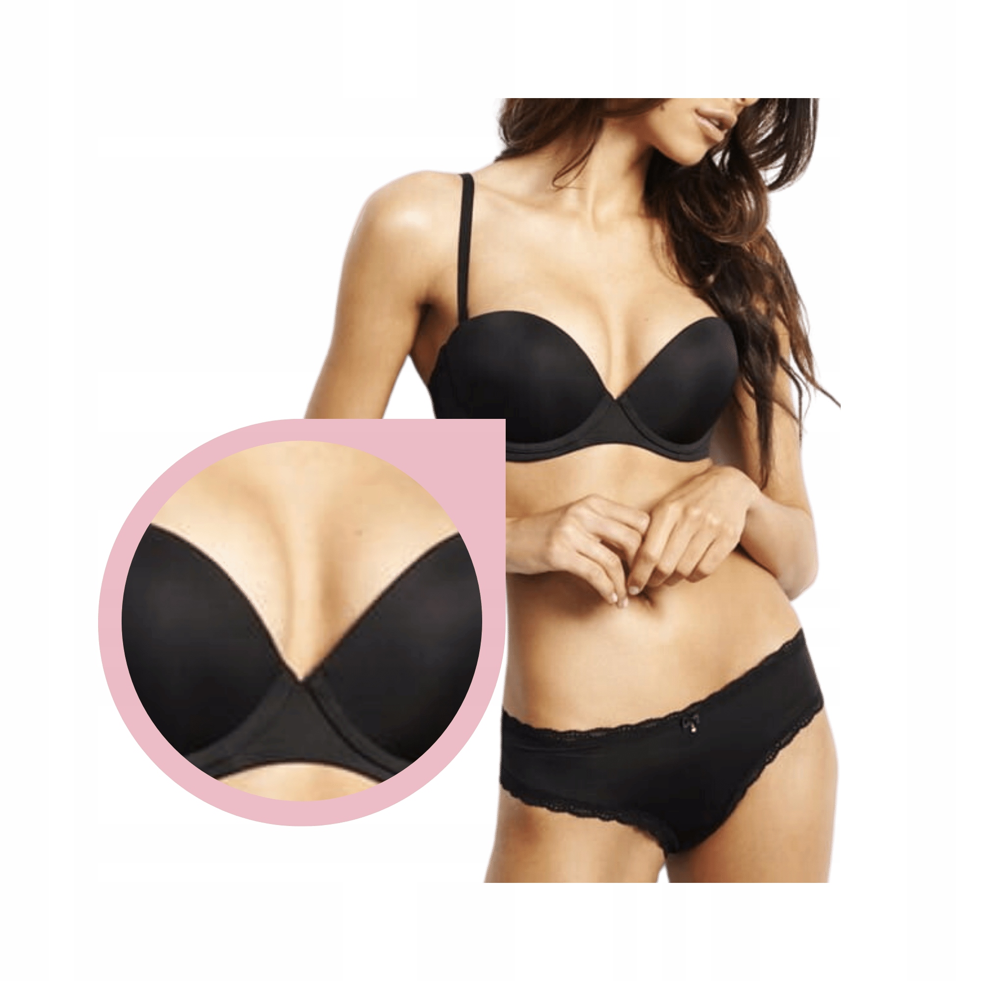 Podprsenka bardotka strapless push-up zvětšovací podprsenka Agio DB-9232 70C