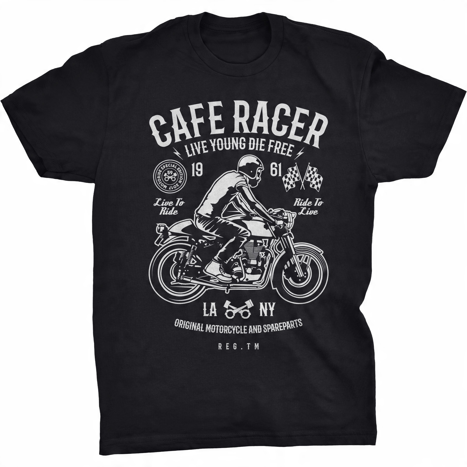 

Cafe Racer Koszulka Dla Motocyklisty Motor Retro