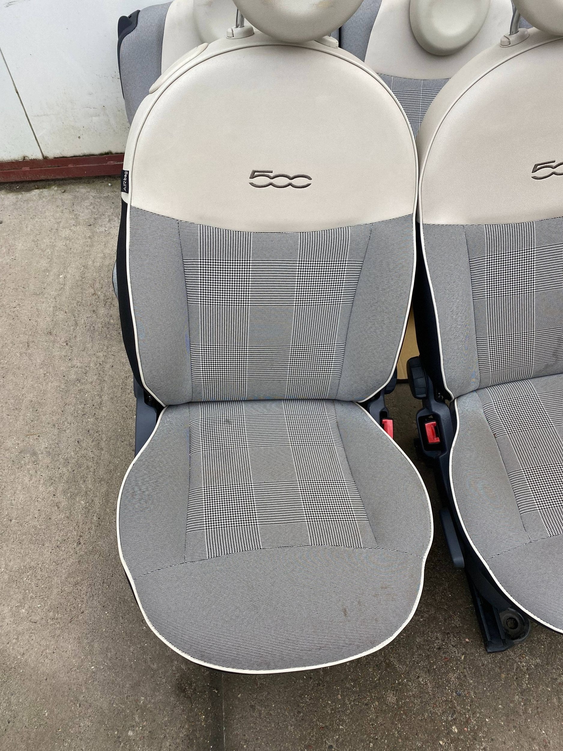 FIAT 500 sitz sitze vorne sitz heck KOMPLET JASNY