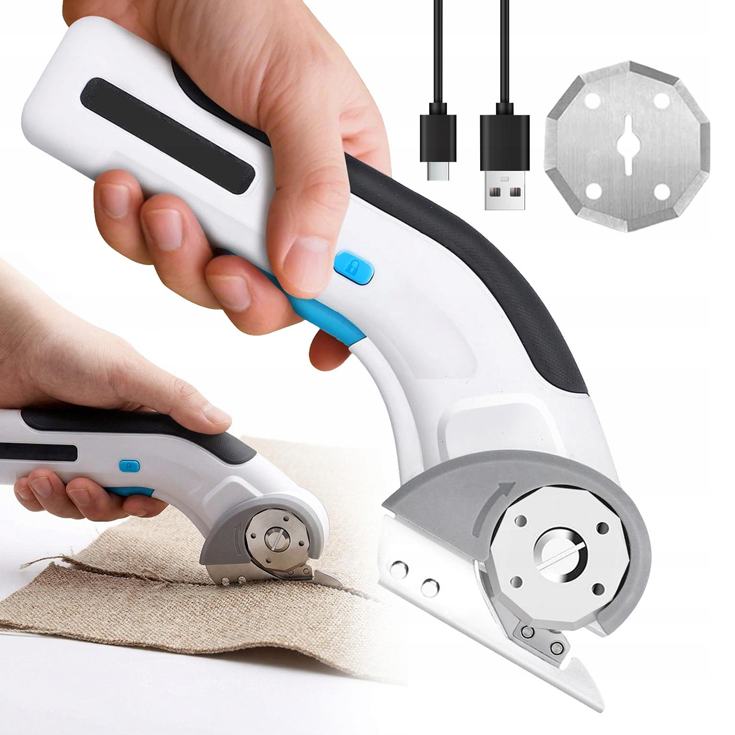 Elektrické Nůžky Na Plsť, Bavlnu, Karton, Plast, 8 MM, 21,4 * 4 CM