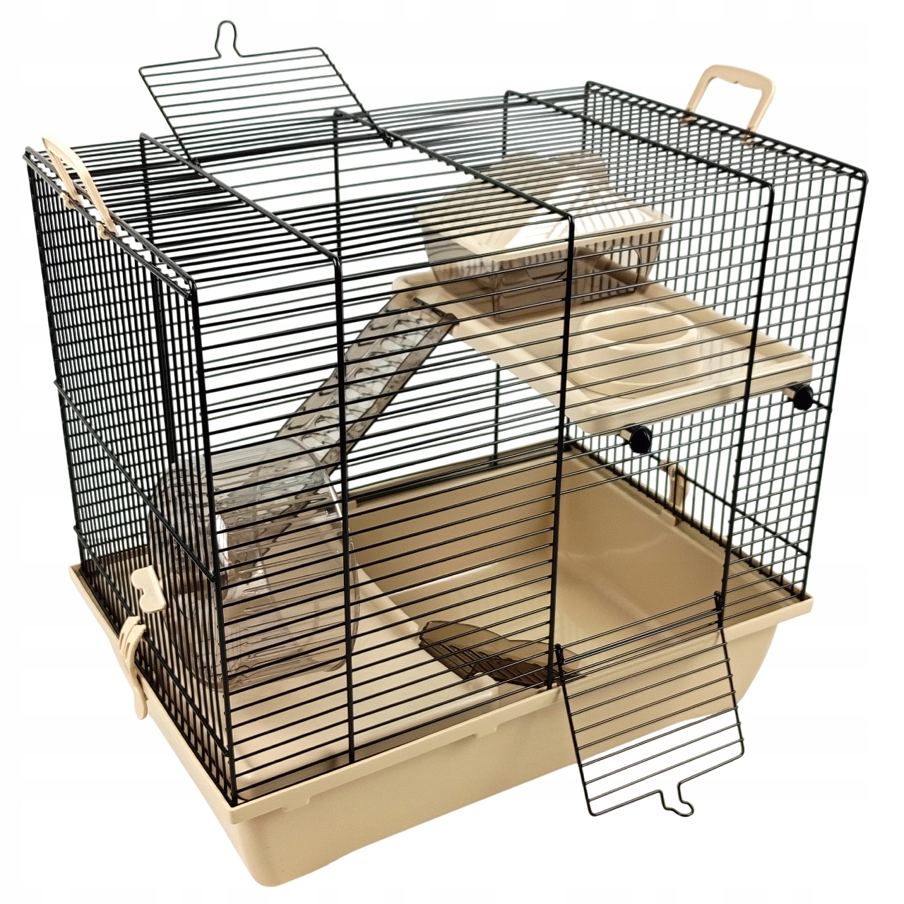 Levně Klec pro křečka, potkana, velká klec hlodavců, vybavená domečkem, miska