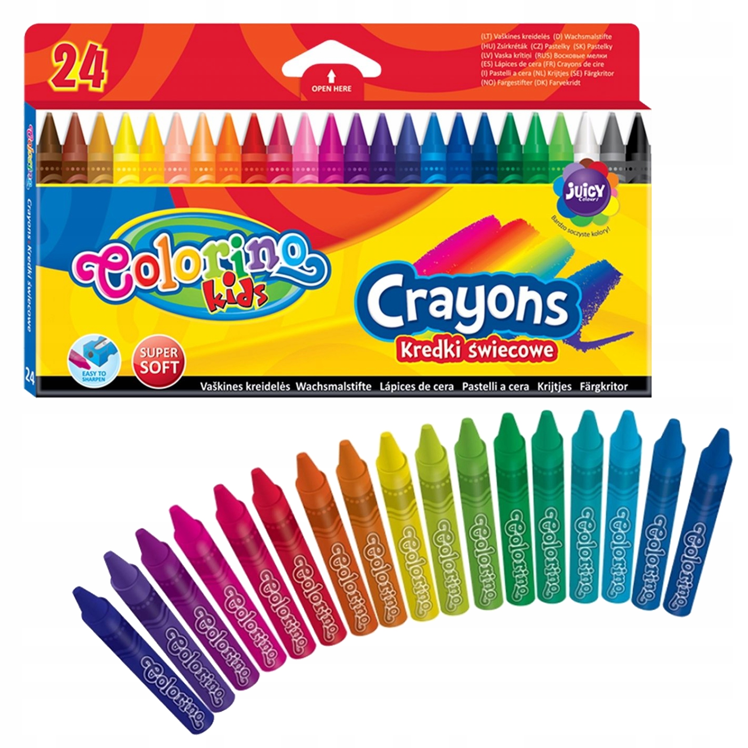 

Kredki Świecowe Szkolne Woskowe Colorino 24