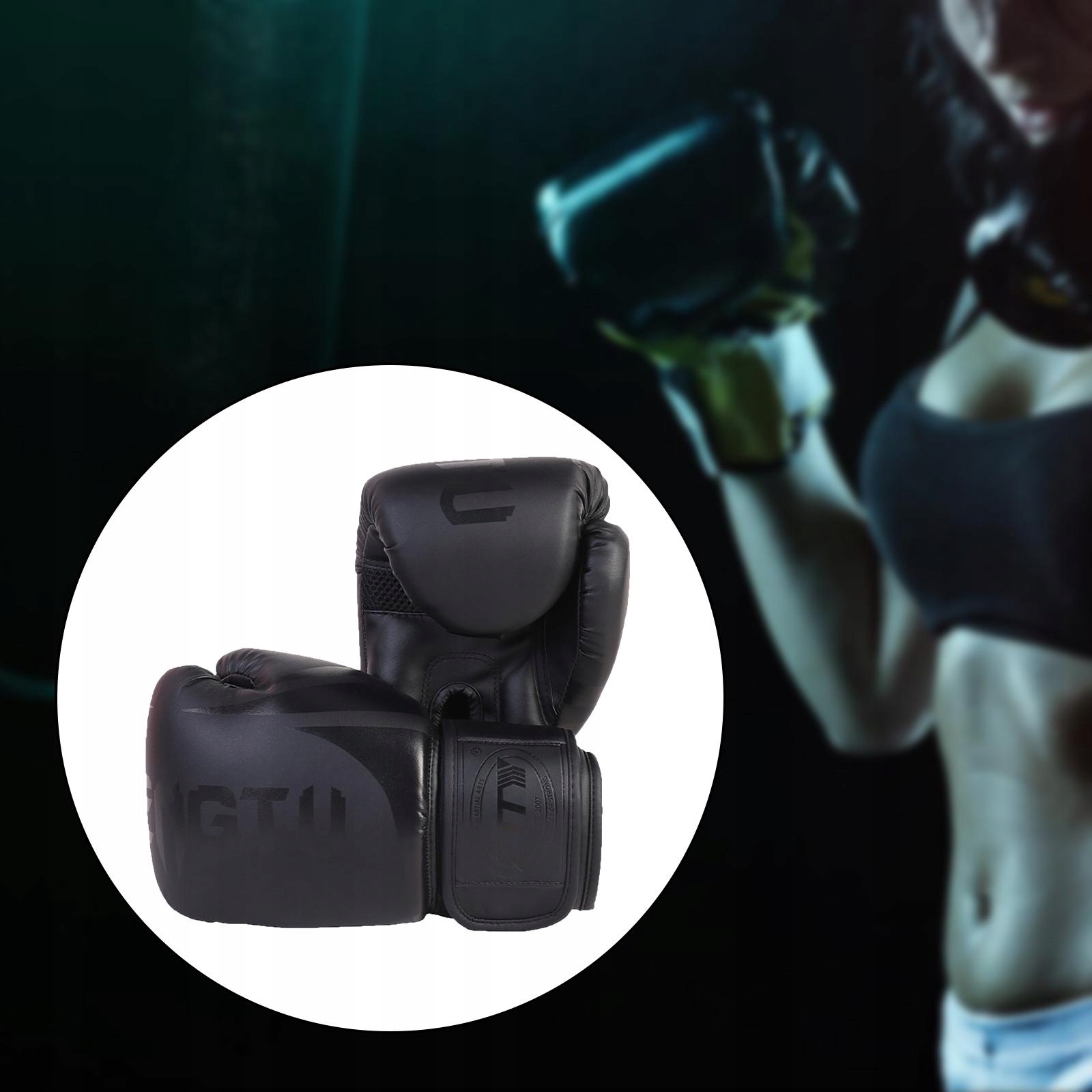 .Boxing Gloves Sparring Boxing Gloves Black Marka bez marki