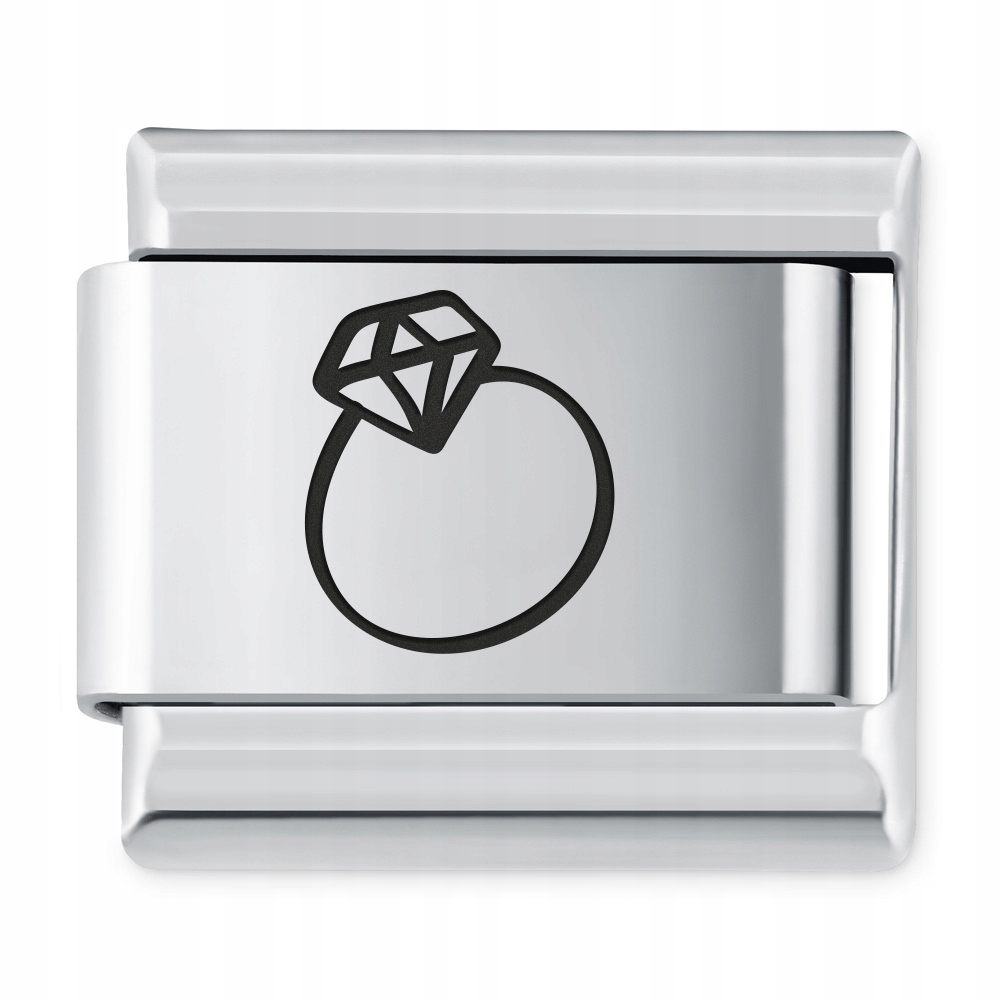 

Italian Charms Symbole Miłosne Pierścionek Grawer
