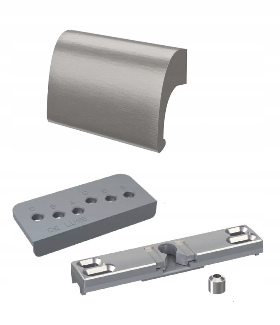 Zatrzask Pochwyt balkonowy z szablonem inox srebrn