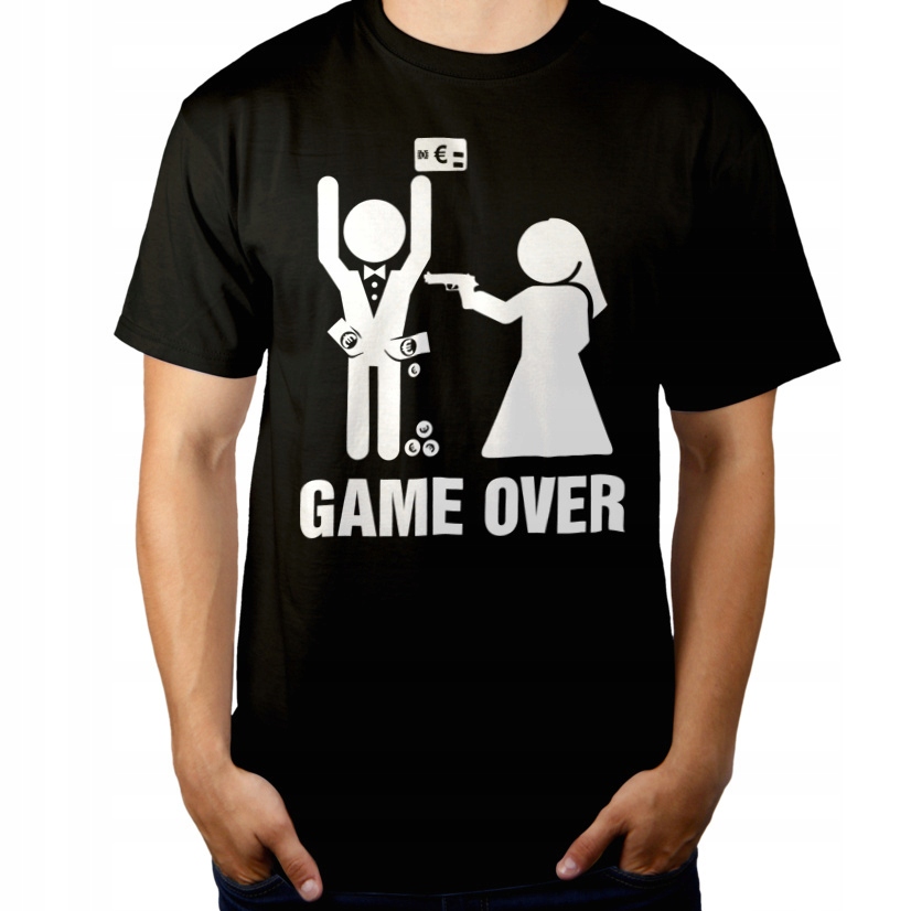 

Wieczór kawalerski game over Koszulka Czarna