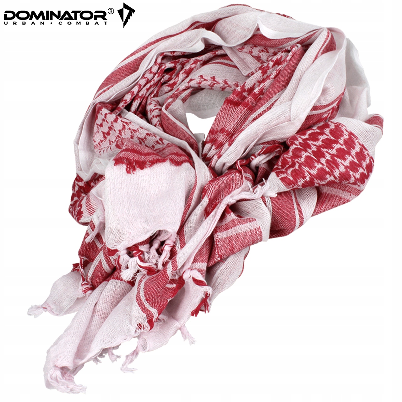 CHUSTA ARAFATKA OCHRONNA BANDAMA SHEMAGH KEFIJA DOMINATOR 100x100 WHITE/RED Płeć produkt uniseks