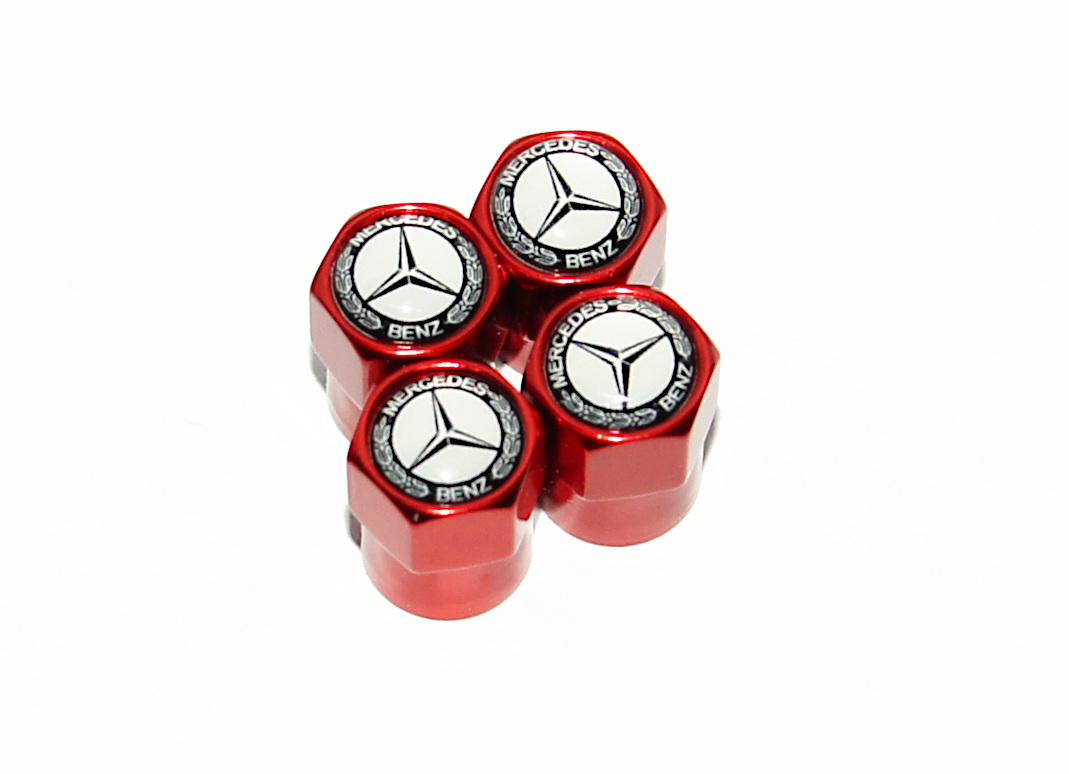 

Nakrętki na wentyle wentylki Mercedes czerwone