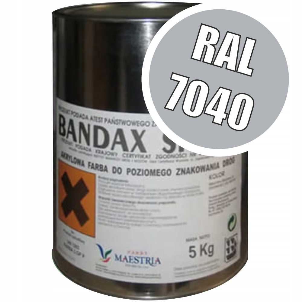 Farba drogowa szara Bandax 3L/5kg Maestria