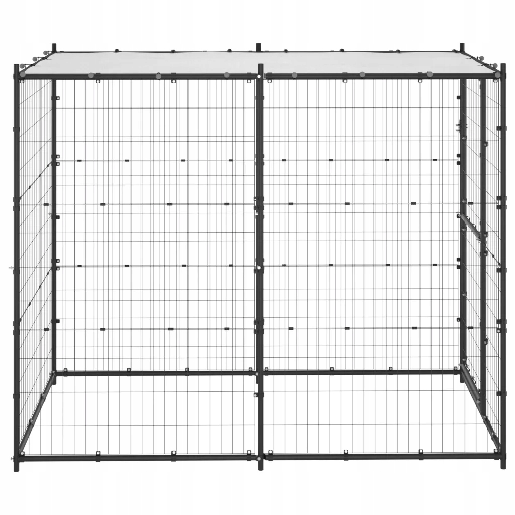 Levně Kotec pro psa se zastřešením, ocelová, 110x220x180 cm