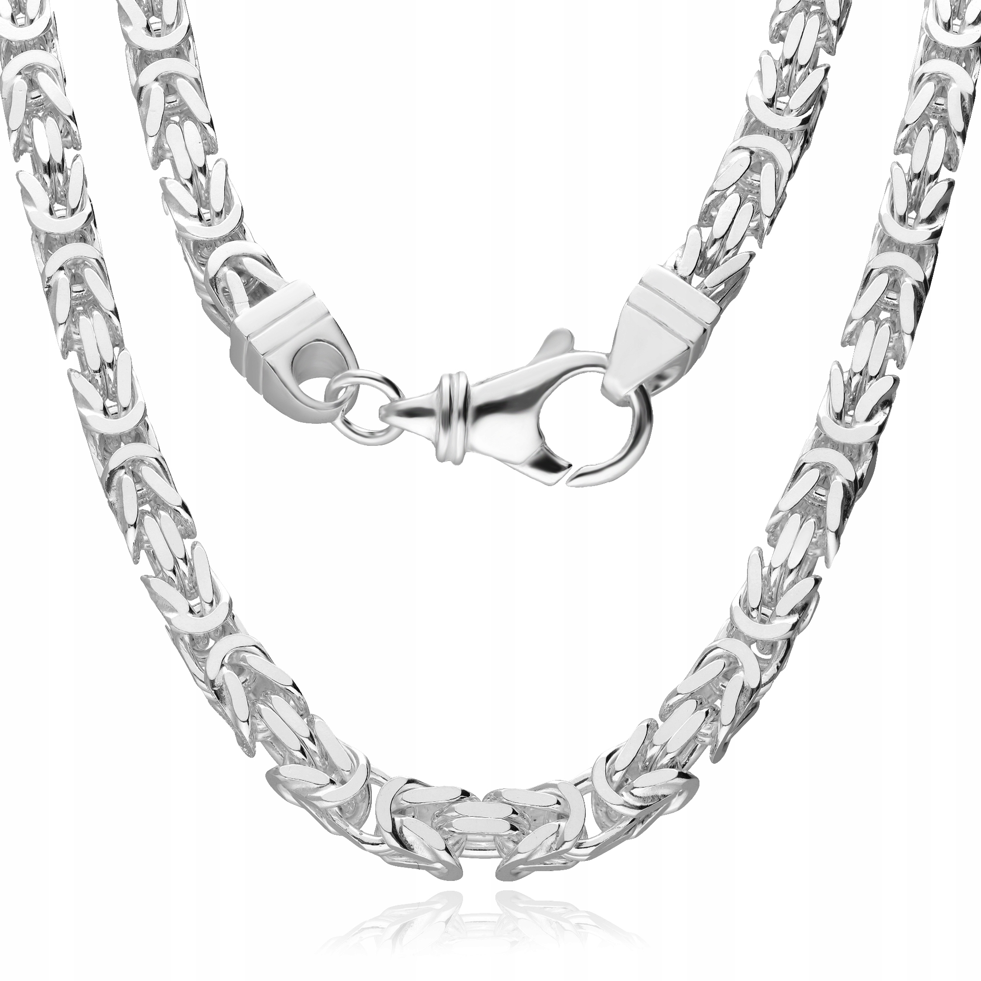 Stříbrný Řetěz Byzantská Královská Vazba 55 cm