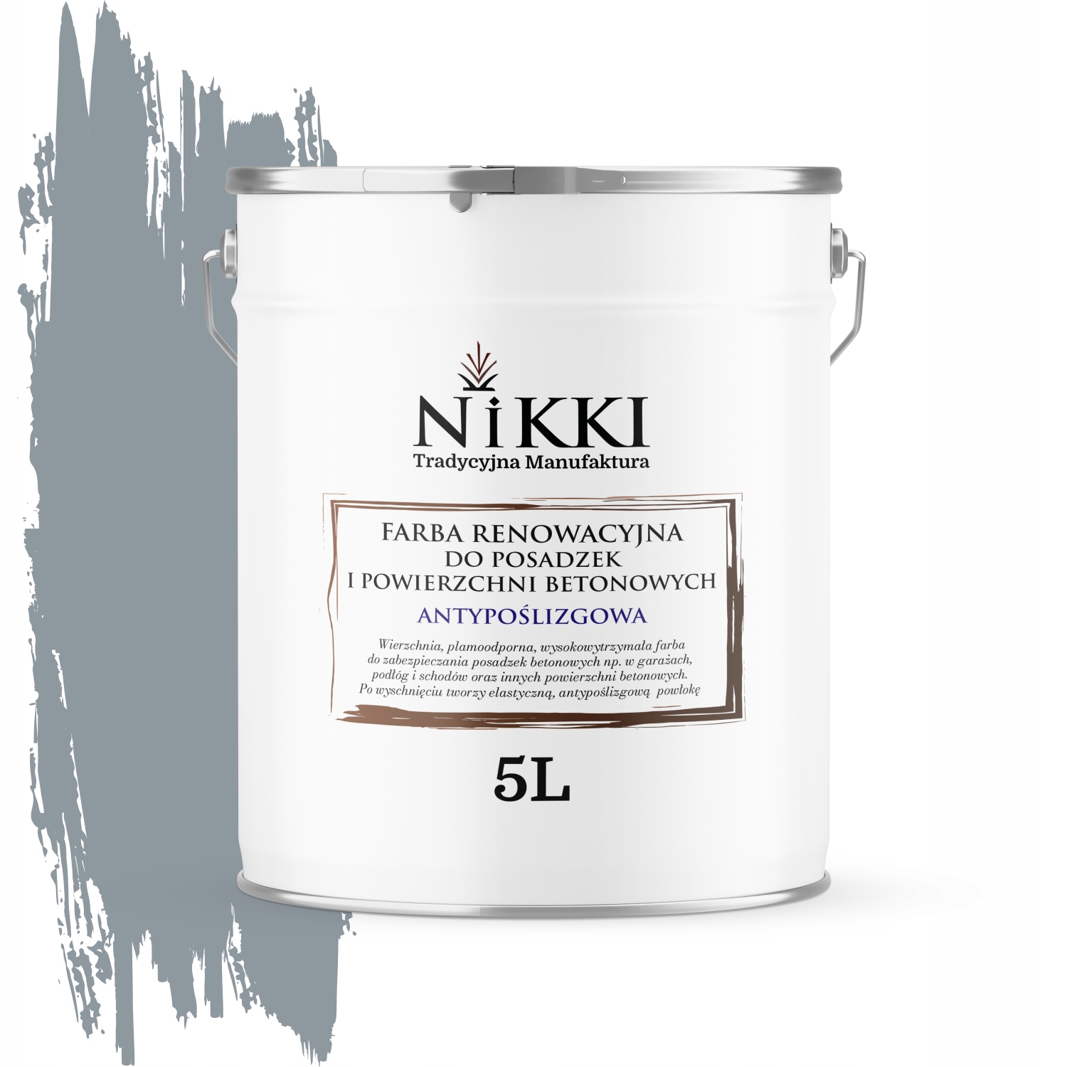 Renovačná Farba Na Podlahy Protišmyková Uv Šedá Modrá RAL7001 5 L