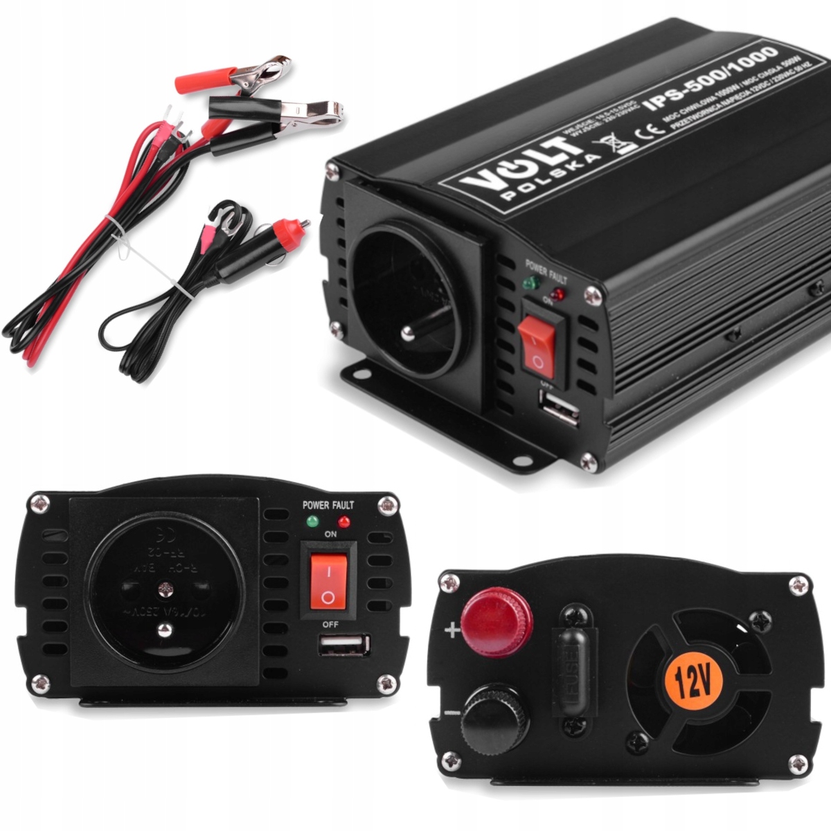 

Przetwornica napięcia 12V 230V 1000W Volt Polska