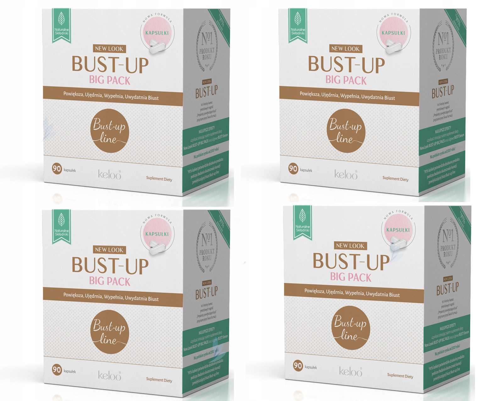 BUST UP Biust Mega Zestaw 4 Opakowania - PROMOCJA