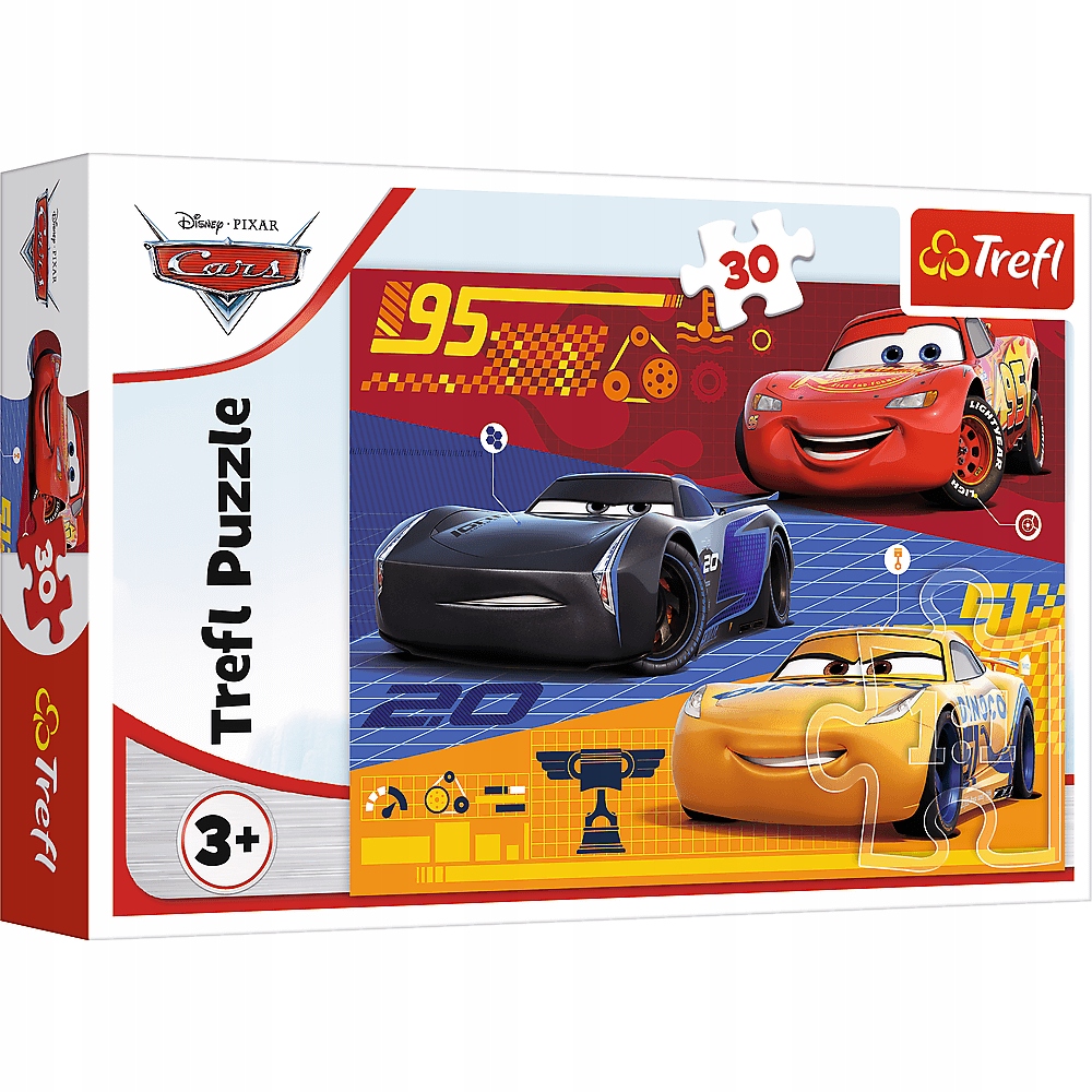 Puzzle 30 elem. Cars Auta przed wyścigiem Marka Trefl