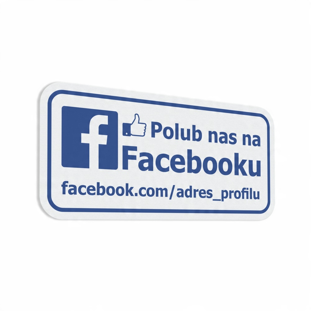 

Polub nas na Facebooku naklejka 7x15, facebook