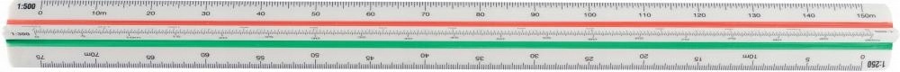 

Skalówka 30cm 1:2.5-1:100 plastik biała trójkątna