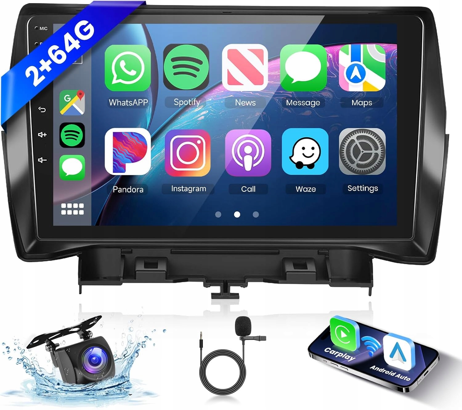 Automobilové rádio [2G 64G] 9 palcov pre Ford Escape Kuga 2013-2019