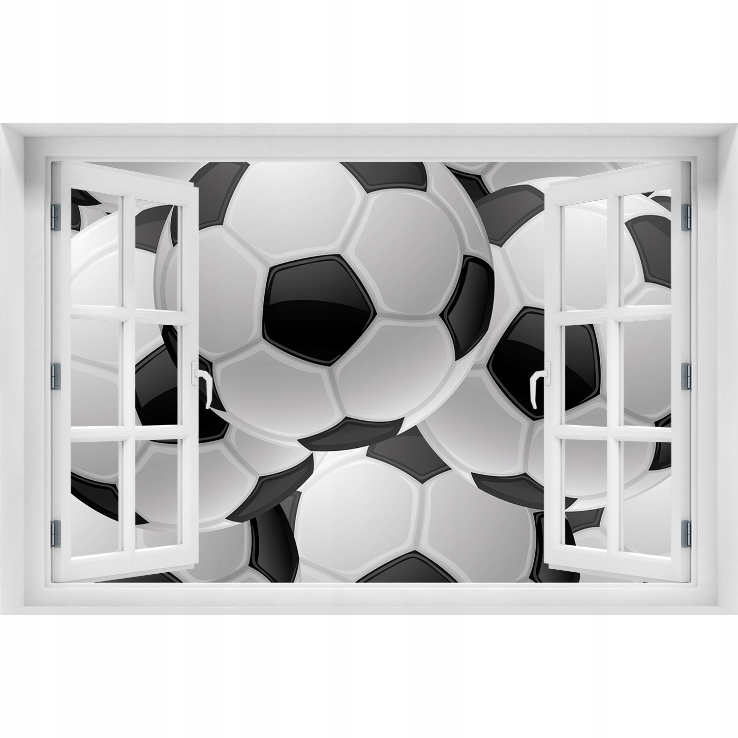 

Naklejka na ścianę 3D Okno Piłka nożna 150x100