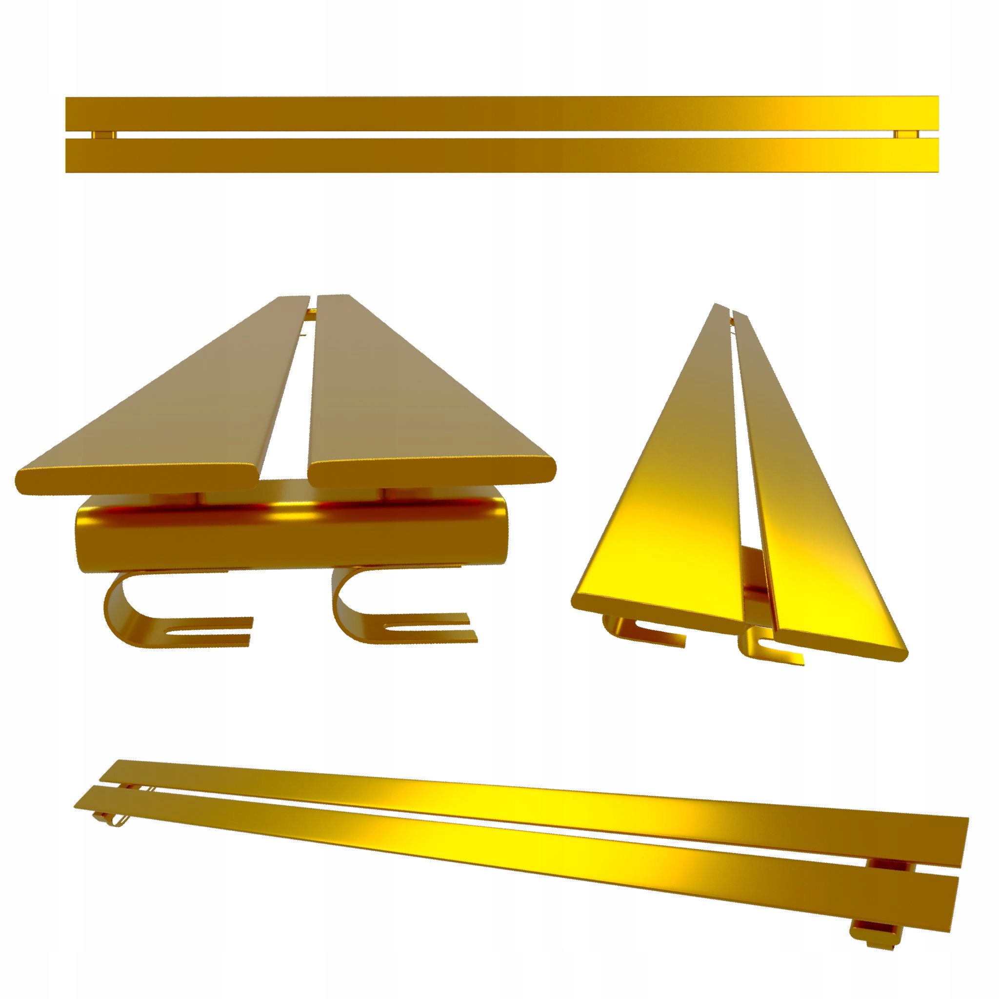 Horizontální pokojový radiátor Belloslim 15x160 zlatý