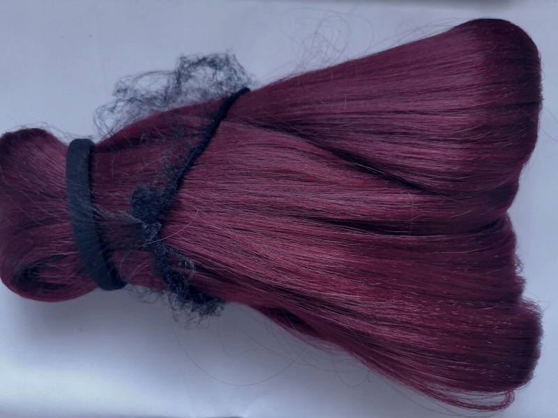 DOCZEPIANY WARKOCZ KUCYK NA GUMCE 80CM #BURGUND Marka inna marka