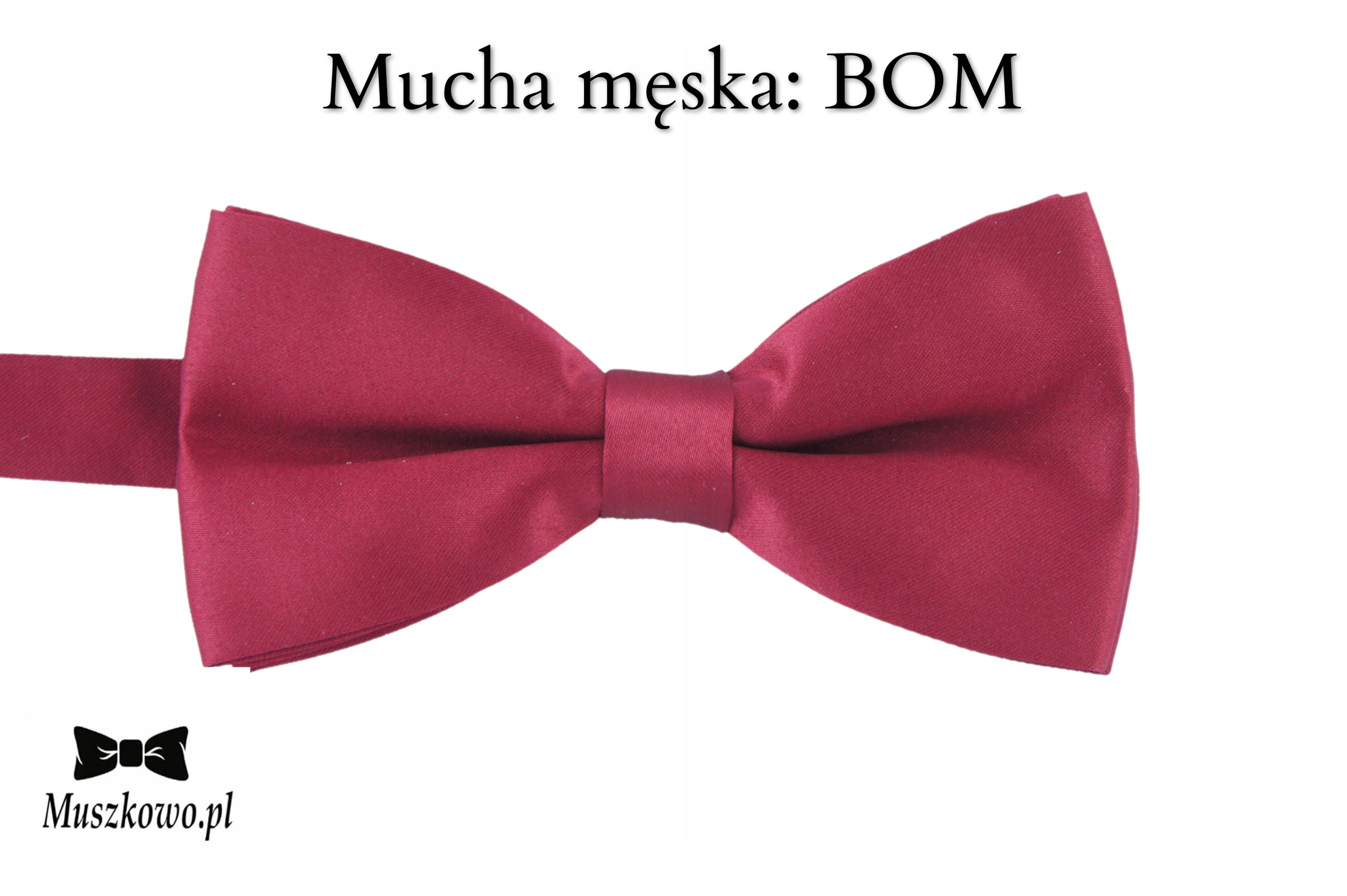 Szelki i mucha męski zestaw bordowy elegancki WZORY DO WYBORU Kolor czerwony