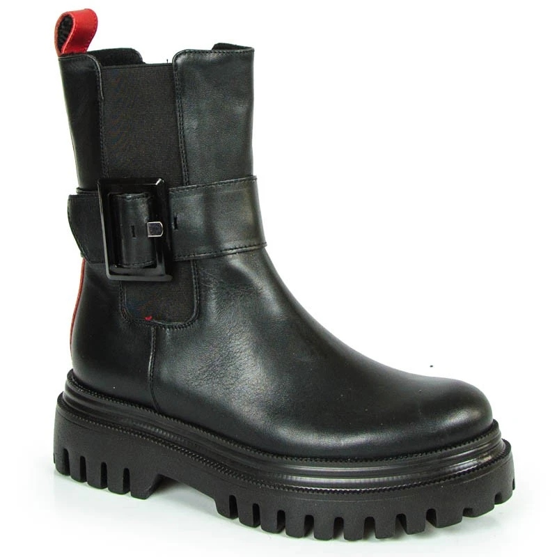 Bioeco 7815 Kotníkové Boty Kozačky Kůže Lico Černé 37