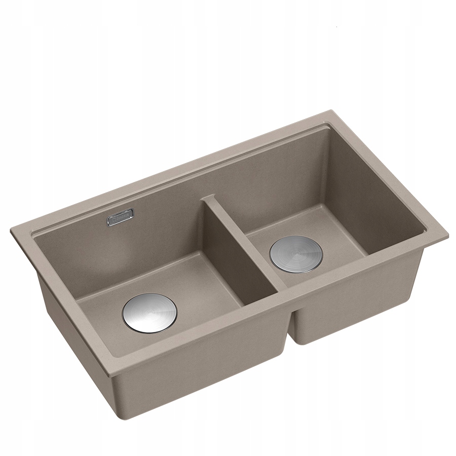 Quadron Logan 120 2-komorový zapustený drez 76x45x23,5 Šedá oceľ