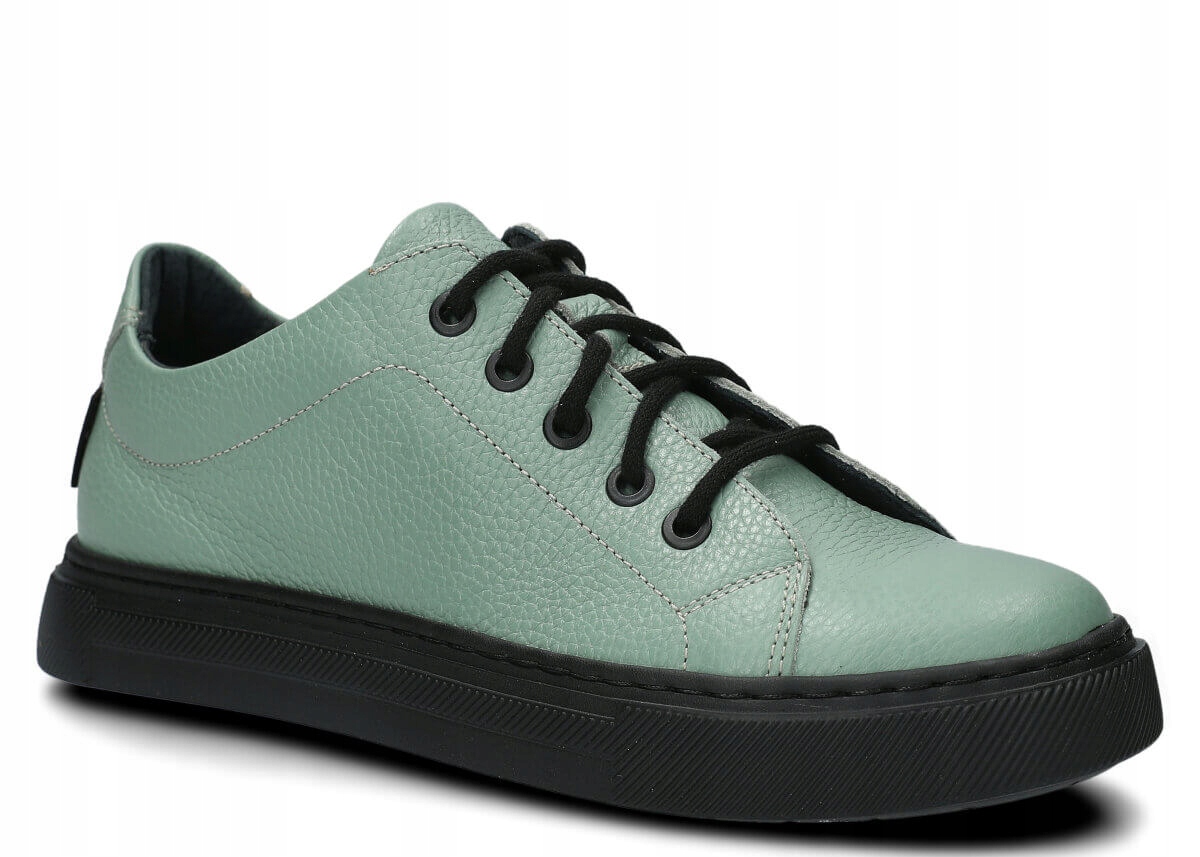 Dámské Kožené Polobotky Mátové Nagaba 607 Pohodlné, Polské 37