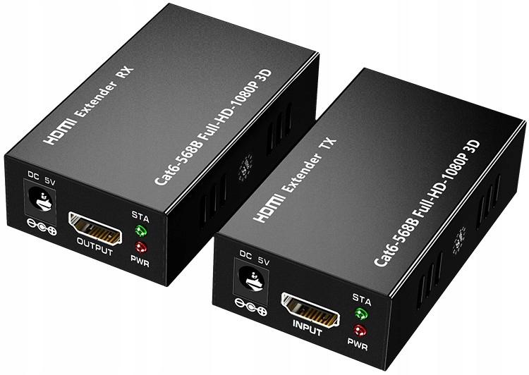 Hdmi vysílač a přijímač 1080P Hd vysílač přes Ethernet Lan RJ45 do 60 m