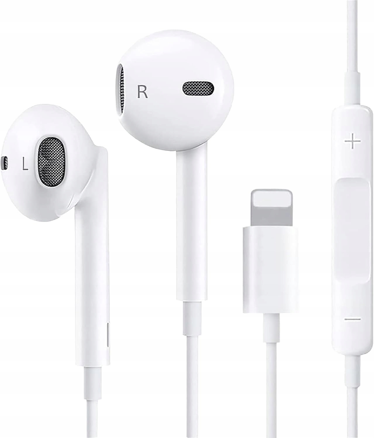 SŁUCHAWKI Z MFi DO IPHONE 5 6 7 8 X 11 12 13 14 PRO PLUS MAX LIGHTNING Model EARPODS LIGHTNING