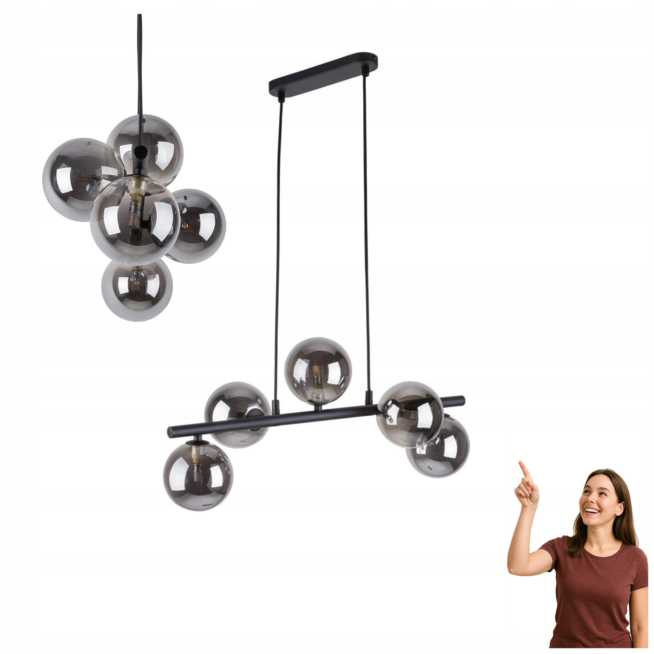 Závesná lampa Estera Black 6707 Tk Lighting