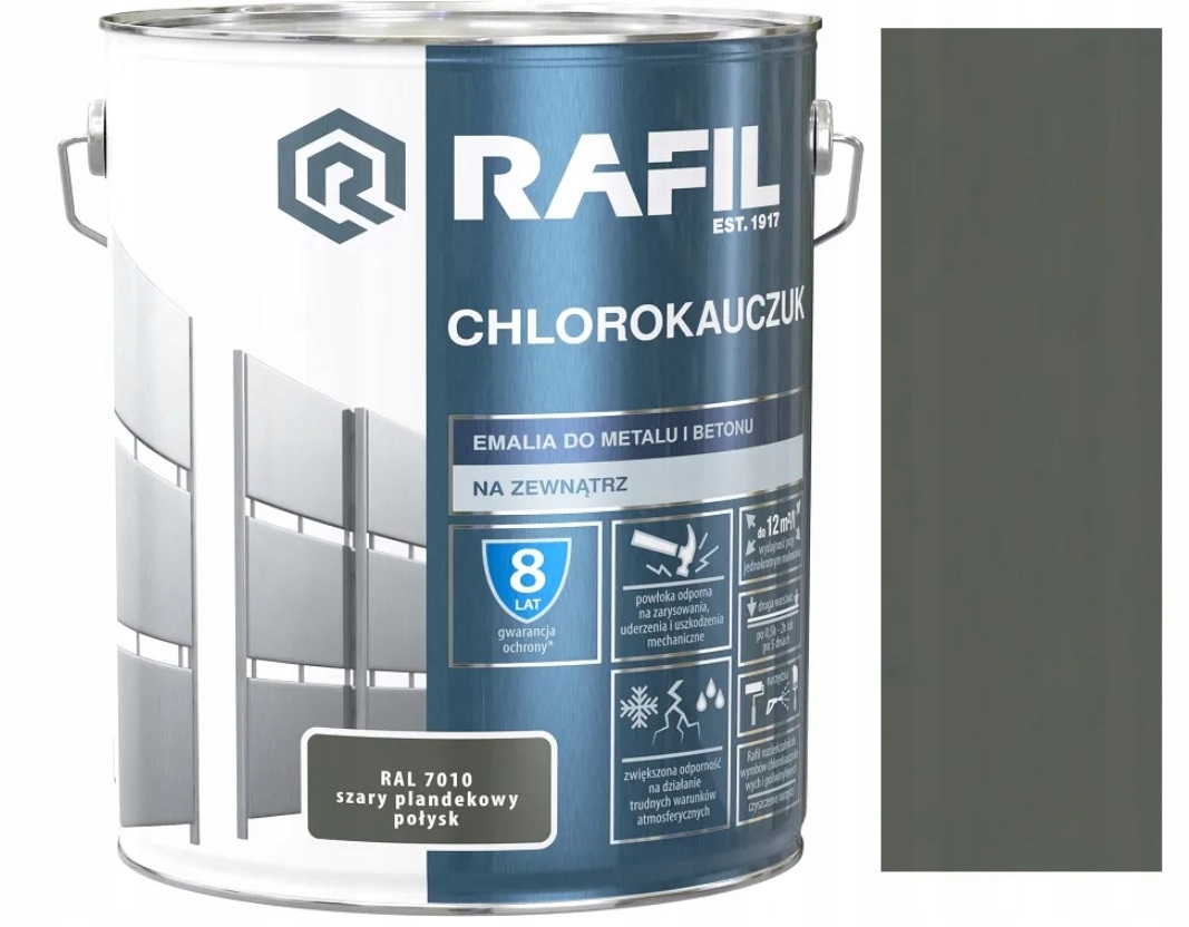 

Rafil Emalia Chlorokauczukowa 10L Szary Ral 7010