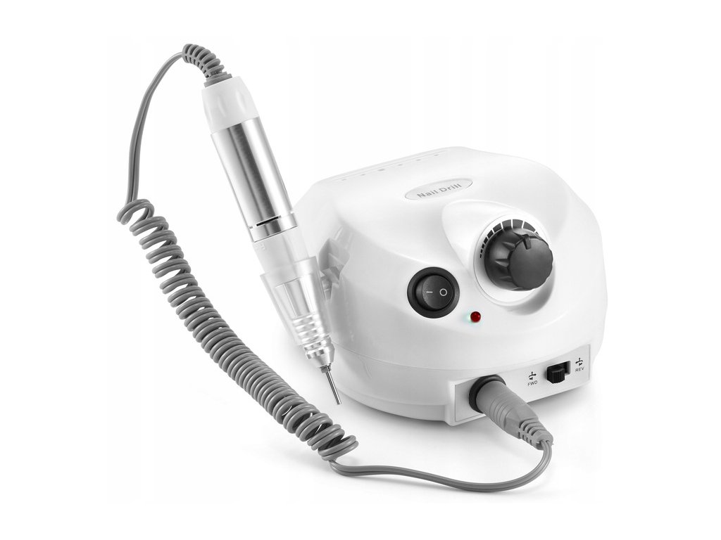 Profesionální Bruska na Nehty DM202 Bílá 65W s 12 Nástavci Twist & Lock