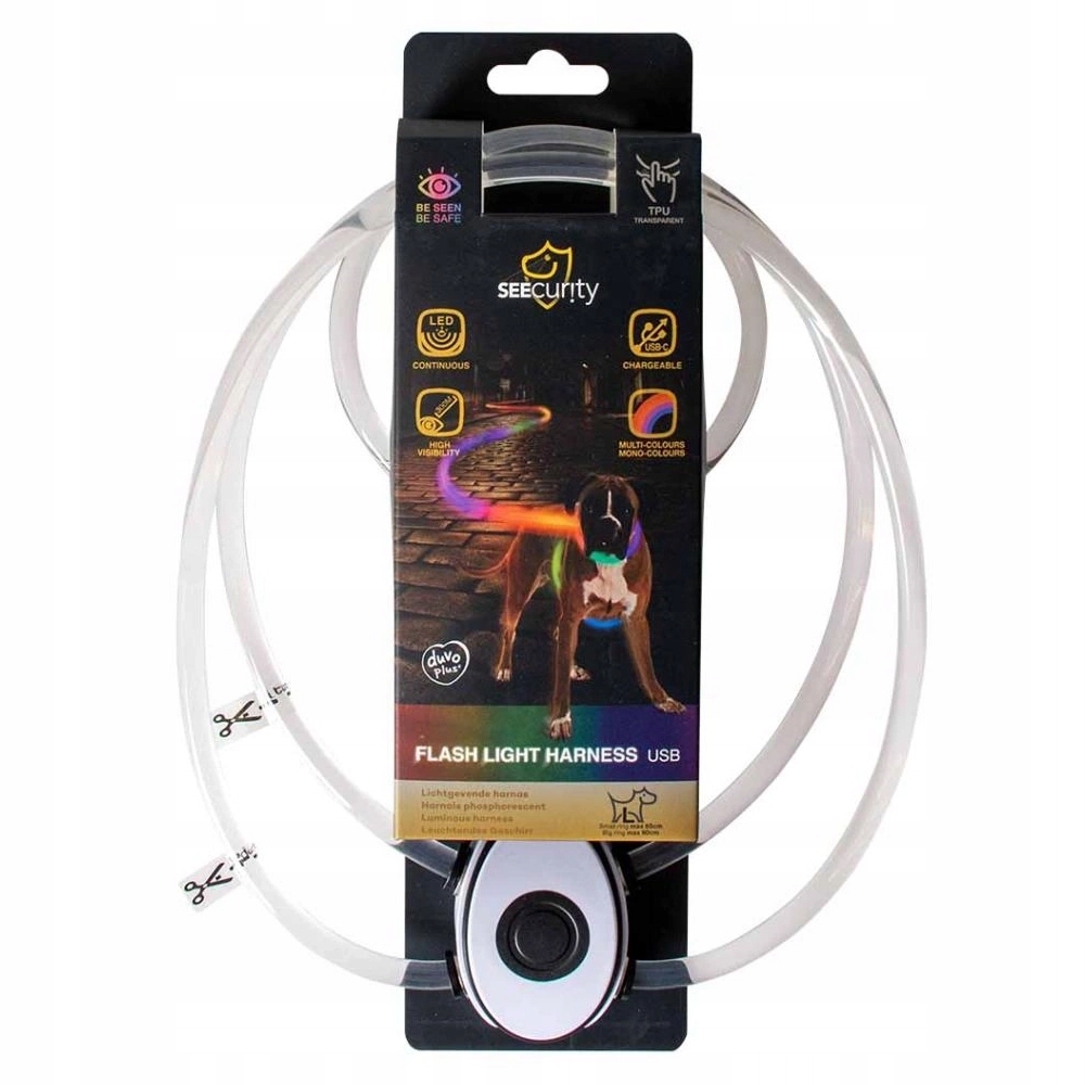 Levně Duvo+ Postroj pro psa Usb Tpu Multicolor 130x2,5x1 cm