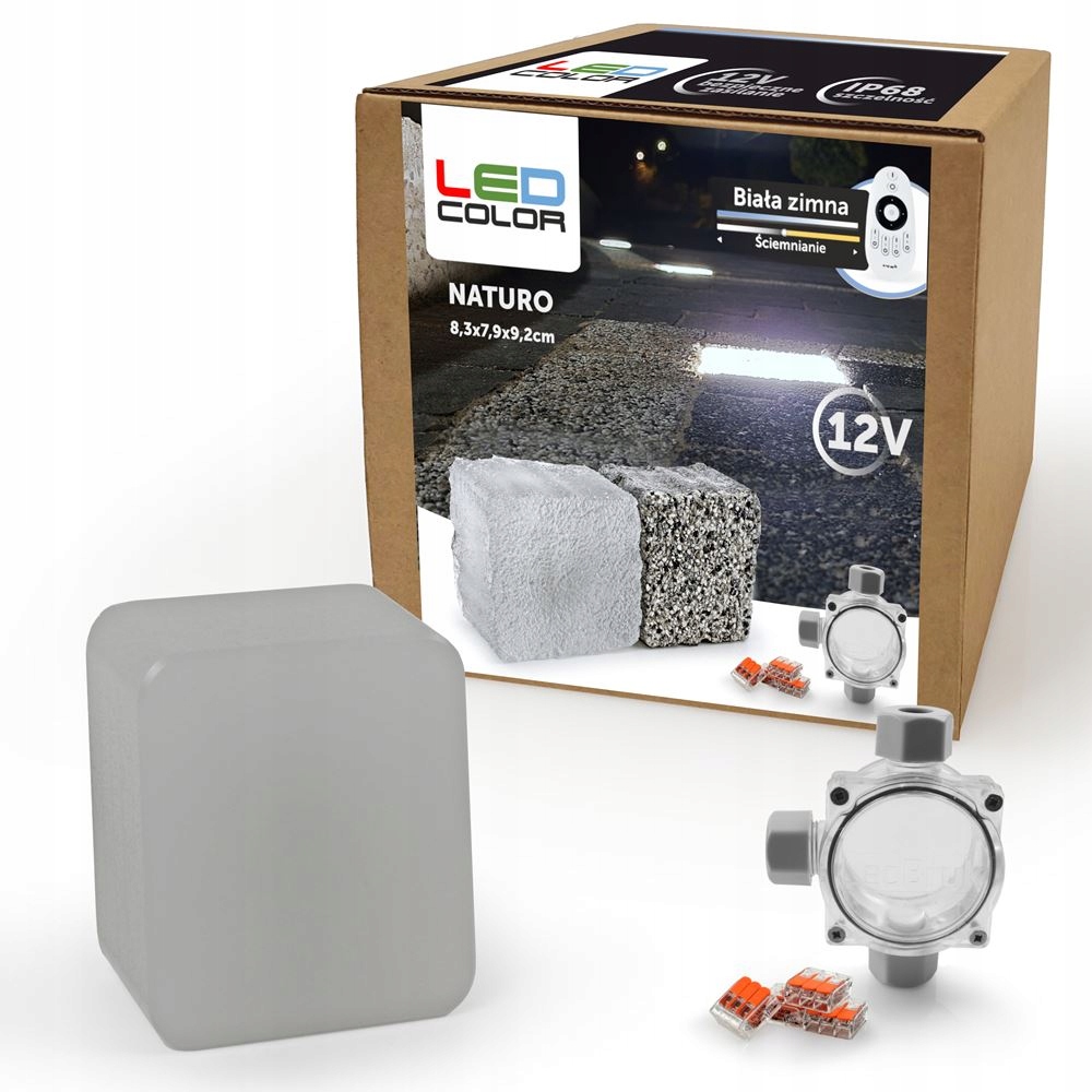 14x Świecąca Kostka Brukowa LED Naturo 8x8x9x6 BZ Zawiera baterie nie
