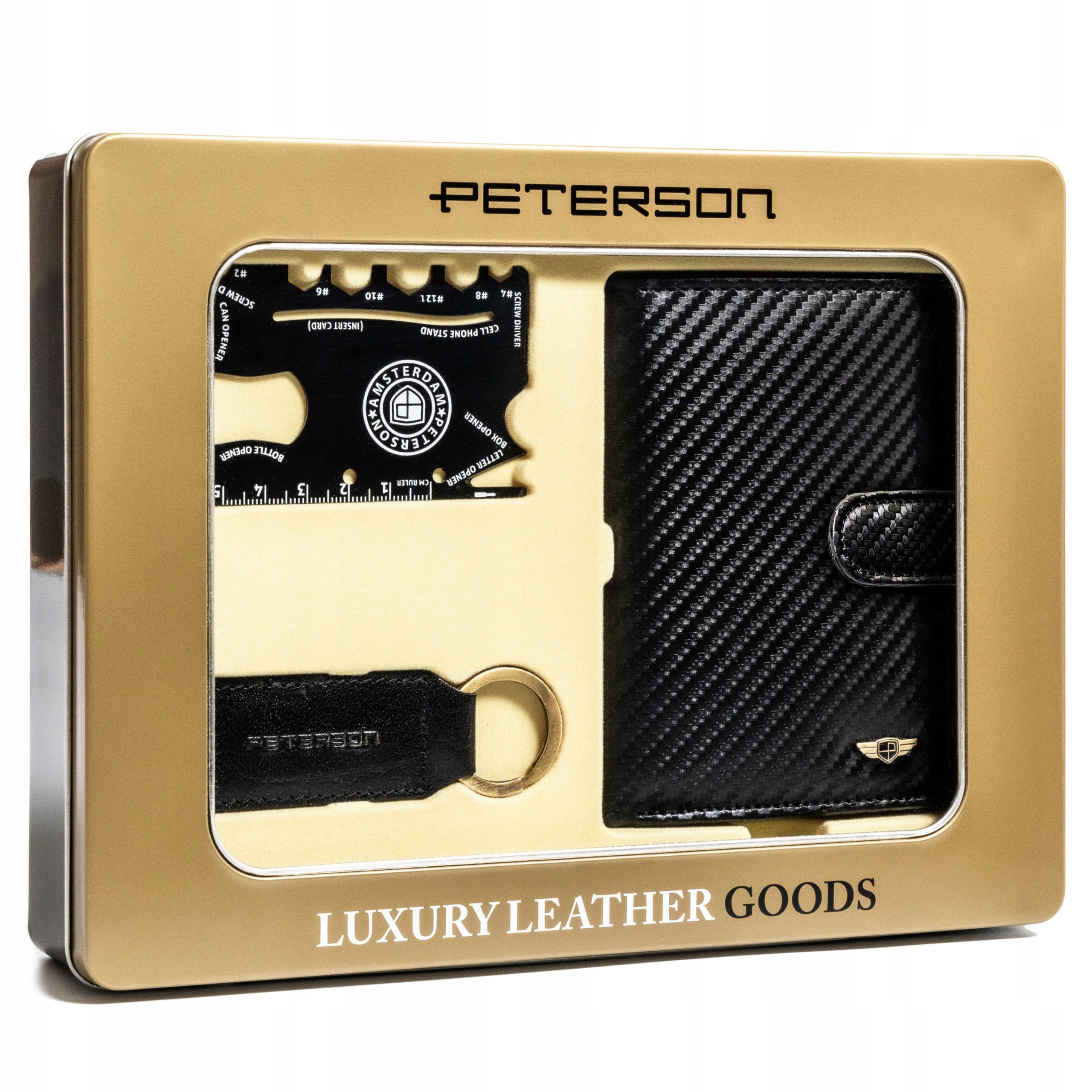 Pánská kožená Rfid peněženka Peterson dárková sada k dárek