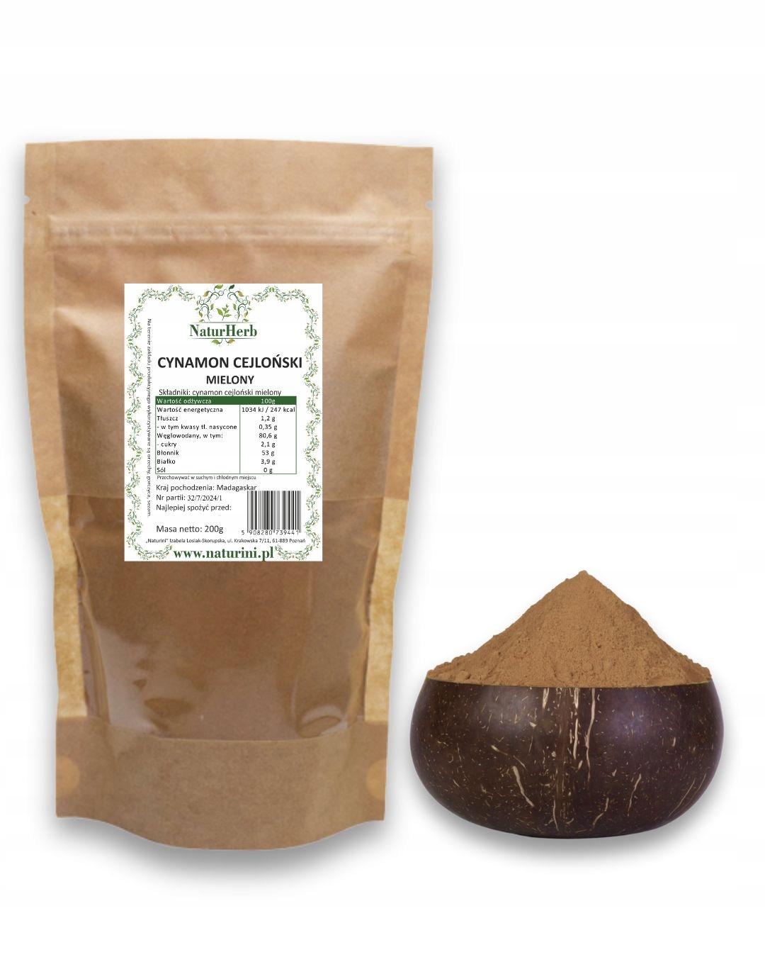 Levně Cejlonská Skořice Lahodná Aromatická mletá 500 g