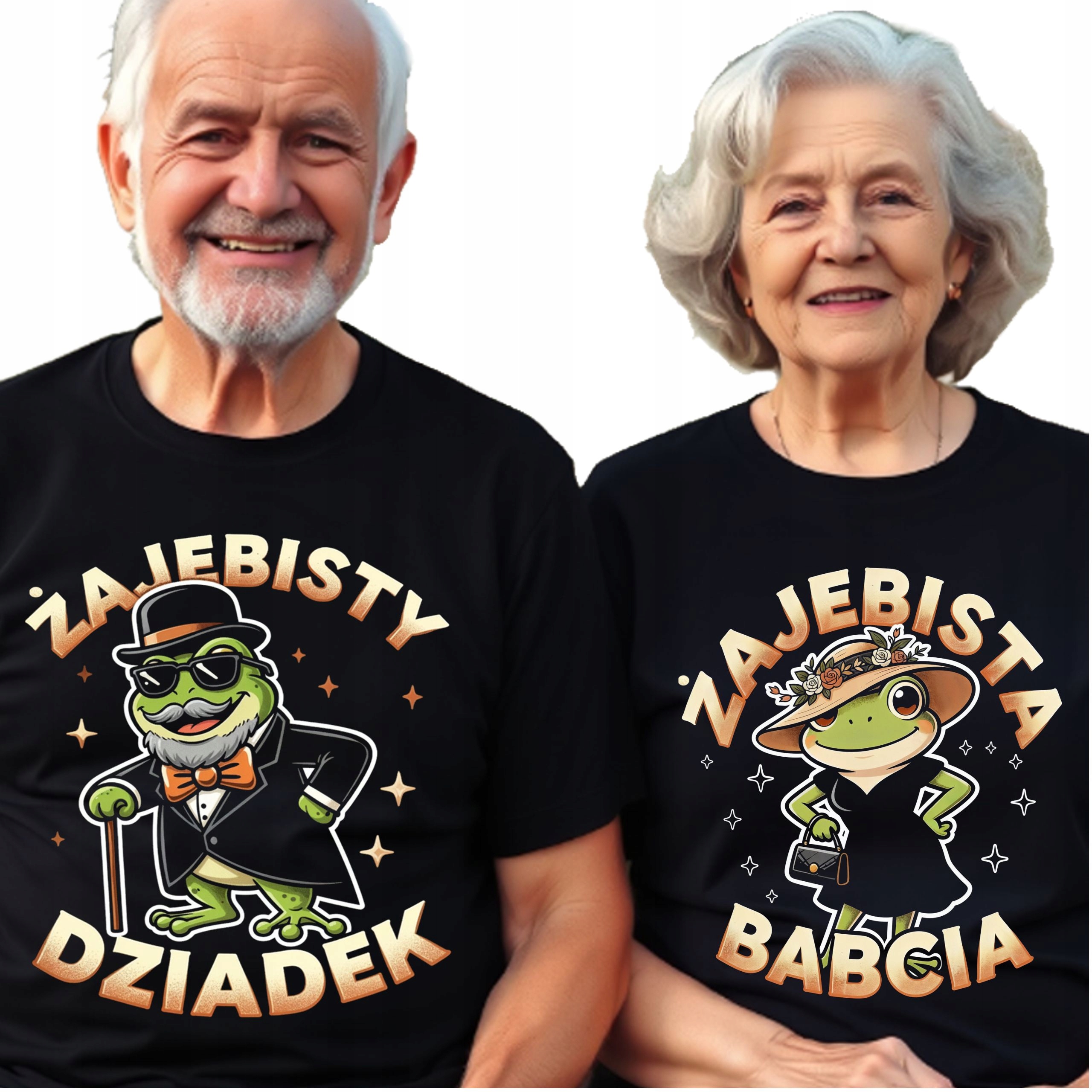 Koszulka dla Babci i Dziadka Żajebisty Babcia Dziadek 2szt M