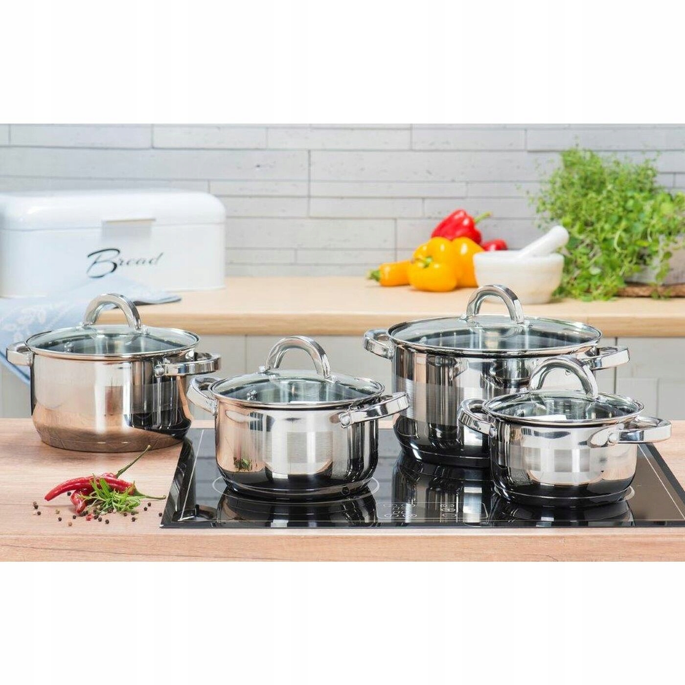 GARNEK Stalowy INDUKCJA z POKRYWKĄ Mały NIERDZEWNY Tadar Roger 1l 14 cm Marka Tadar