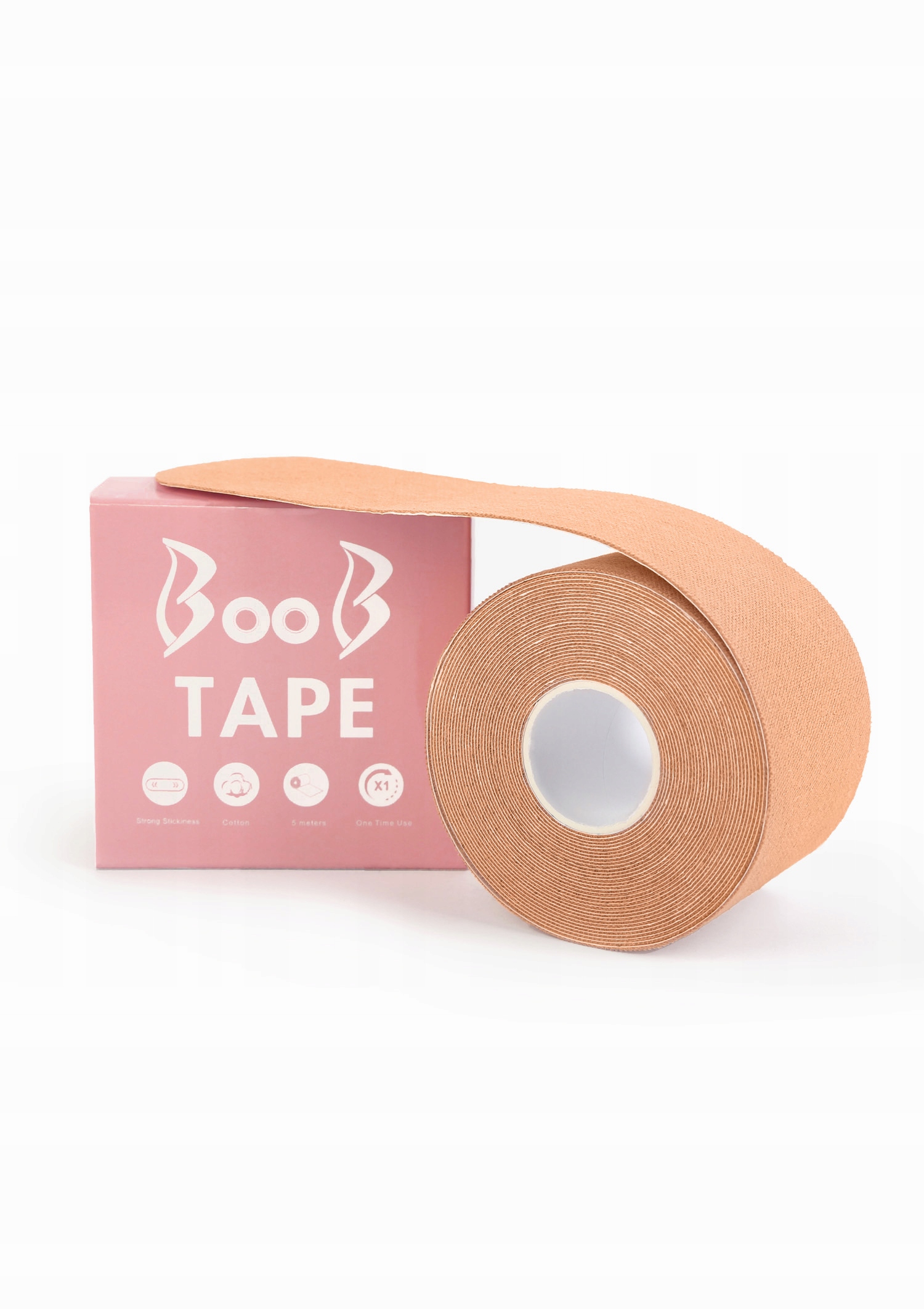 Taśma Modelująca Unosząca Biust Dekolt BOOB TAPE 5cm Natural MASTIVO Model Taśma Modelująca Unosząca Biust Dekolt