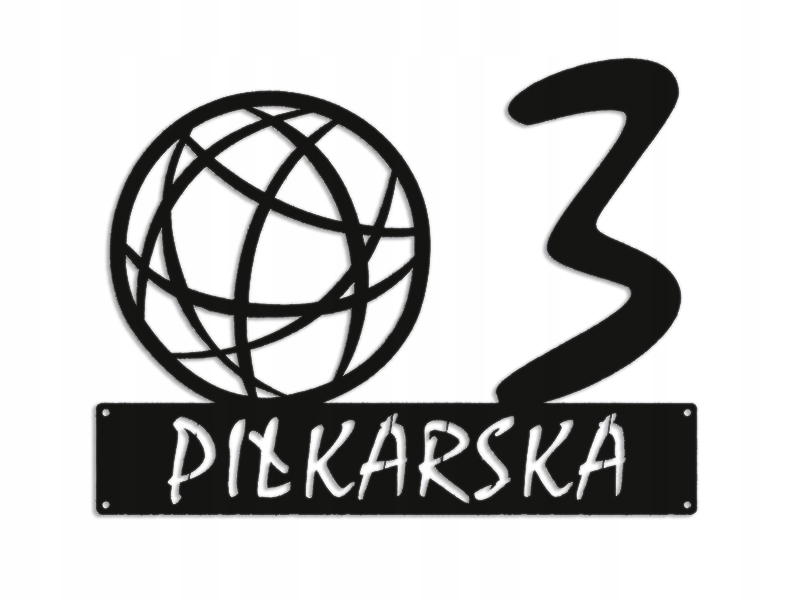 Číslo Na Dom 80 cm Tabuľa Adresa Oceľ 2 mm Futbalová Ul.