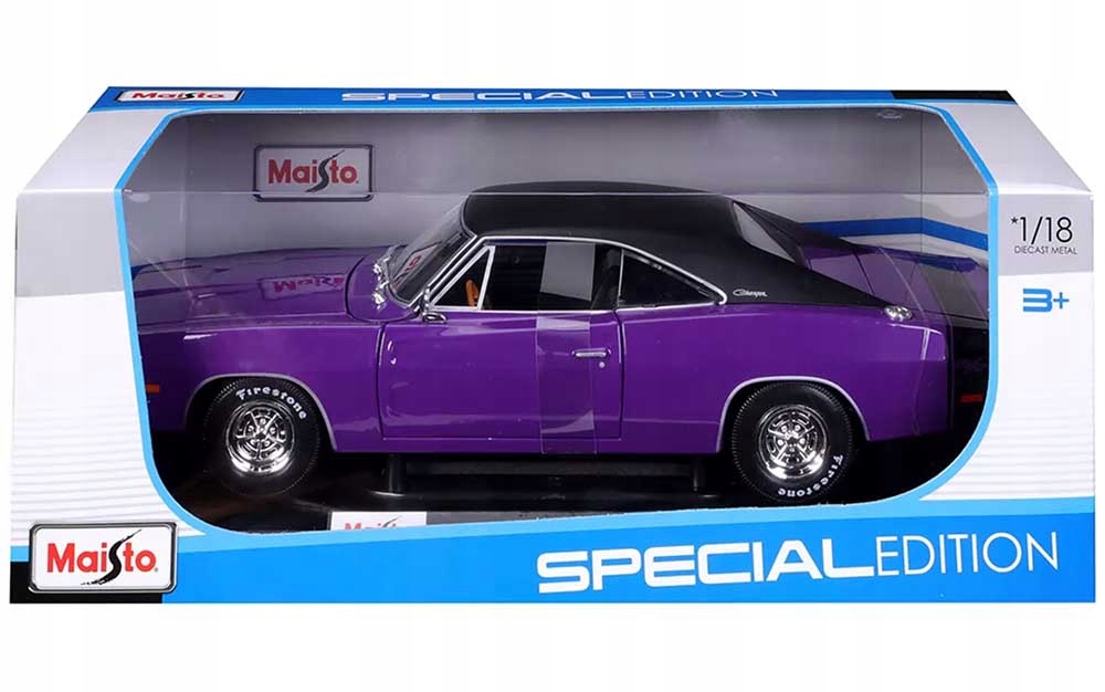 MAISTO Dodge Charger R/T 1969 1/18 31387 Stan złożenia Całość / die cast