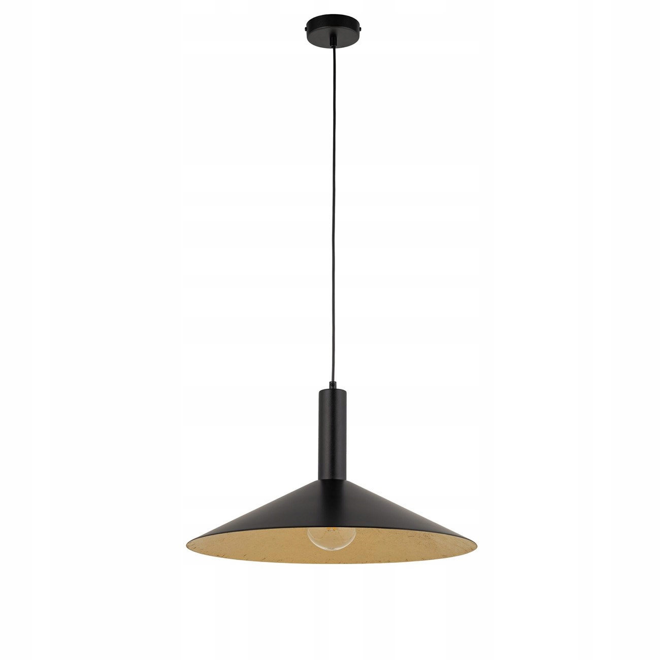 Čierna závesná kužeľová lampa so zlatým stredom Capri S 41010 Sigma Lighting