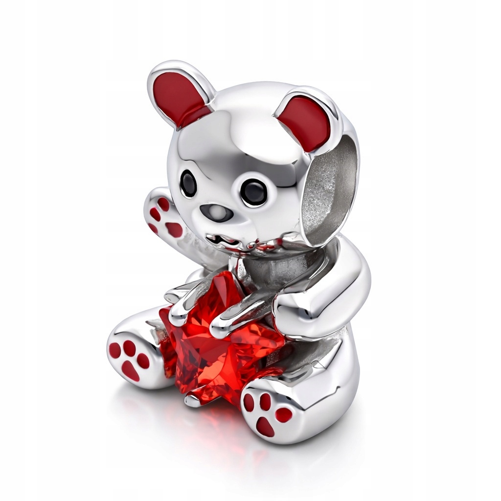 Charms přívěsek stříbrný Ag 925 Medvídek IM0060524CH_ Red