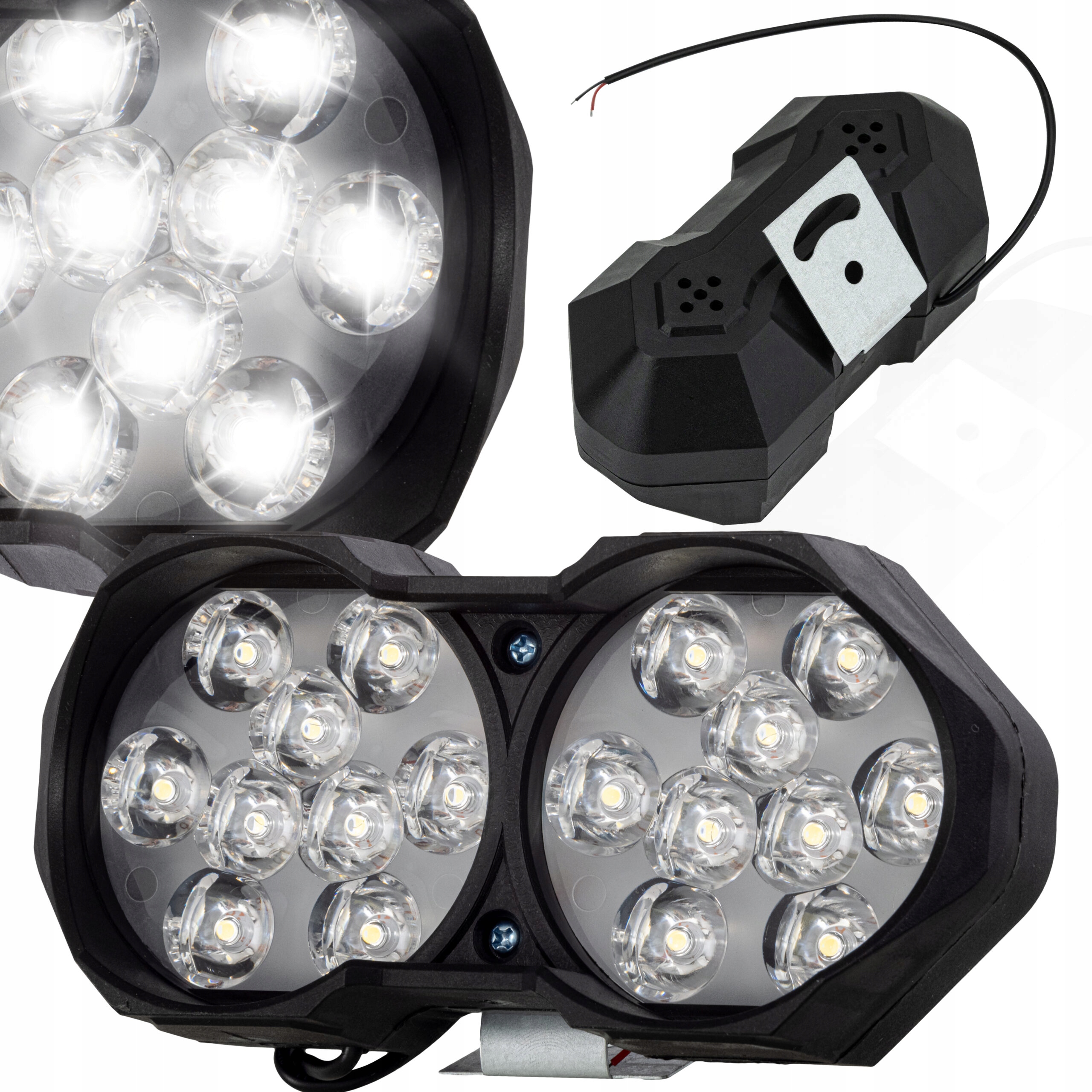 

Lampa 18 Led robocza podwójna 12V